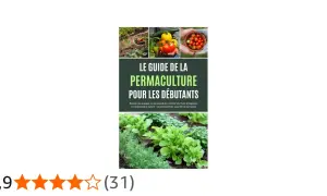 Guide de la permaculture pour débutants, montrant un potager luxuriant et des récoltes fraîches.